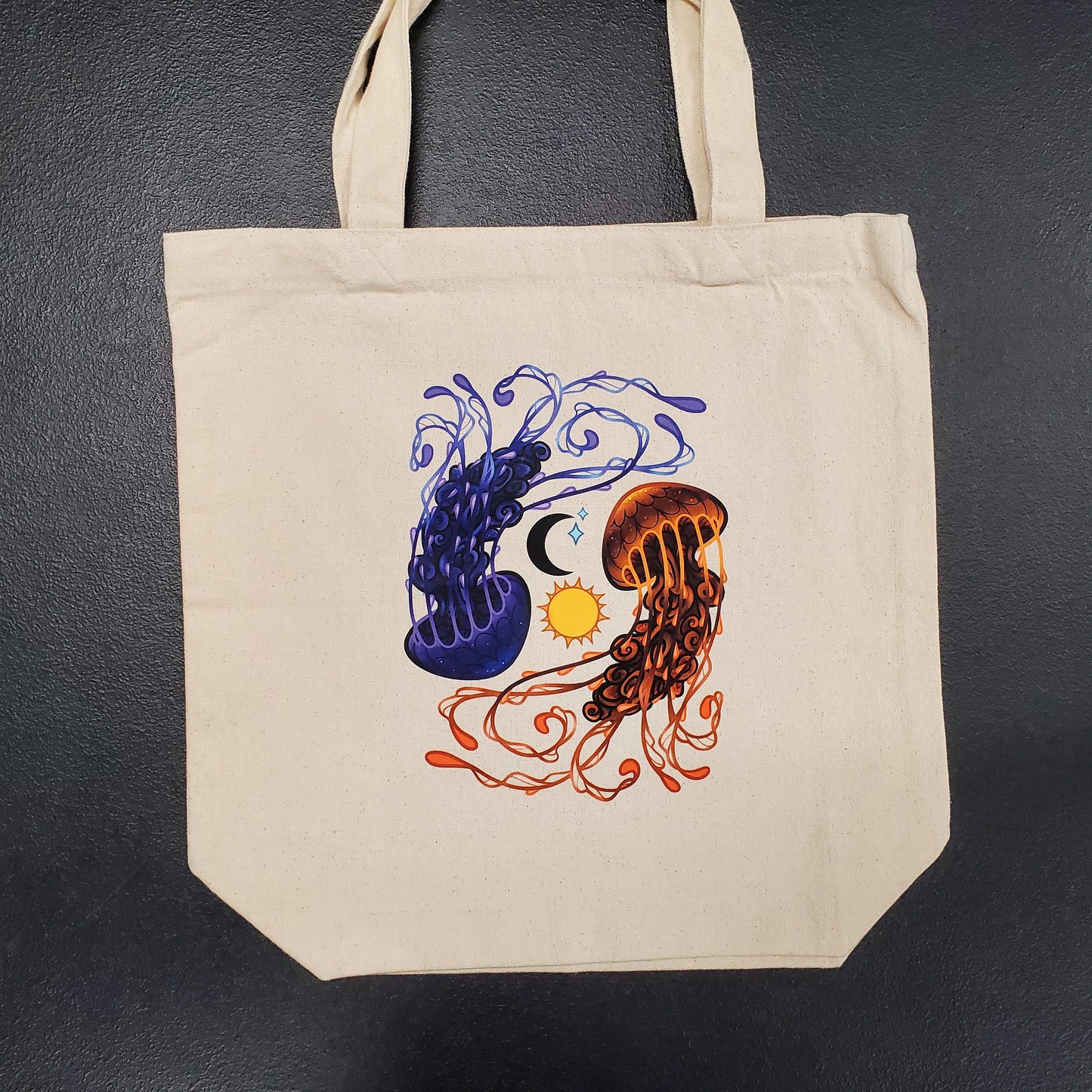Tote Bag, Day Night Jellyfish