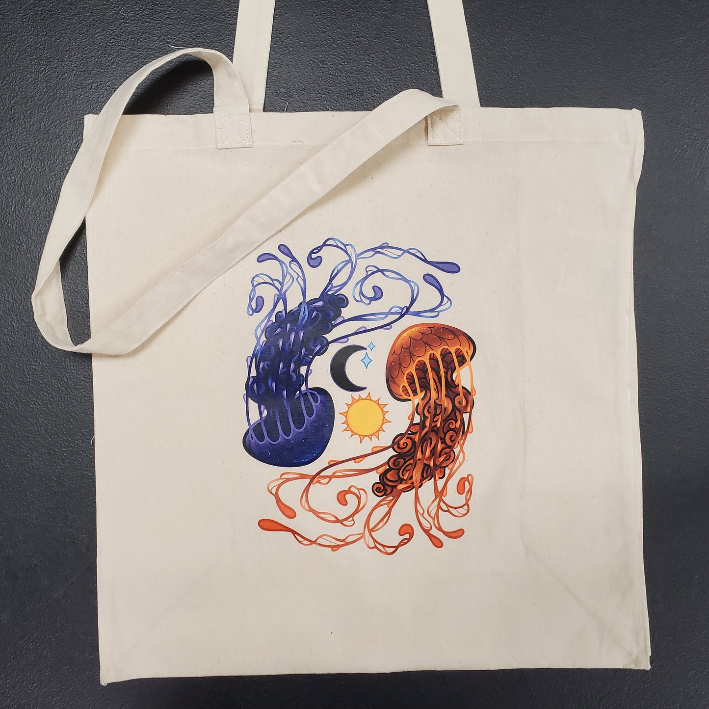 Tote Bag, Day Night Jellyfish