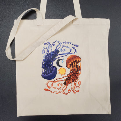 Tote Bag, Day Night Jellyfish