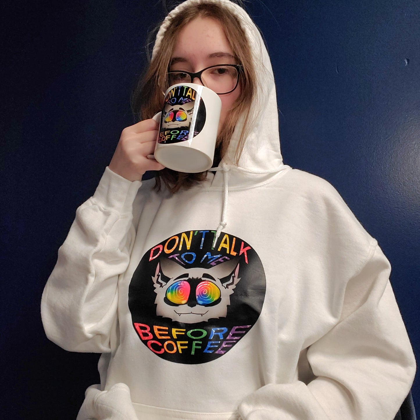Hoodie, Coffee Cat