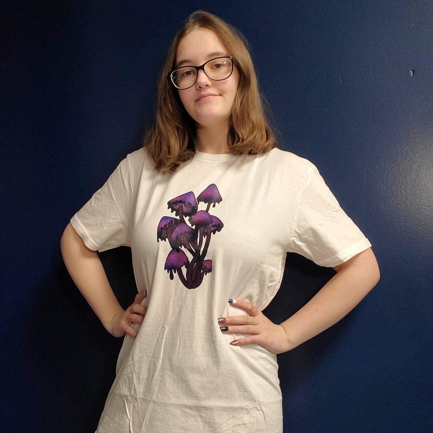 T-Shirt, Purple Inky Cap Mushroom