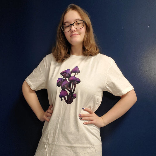 T-Shirt, Purple Inky Cap Mushroom