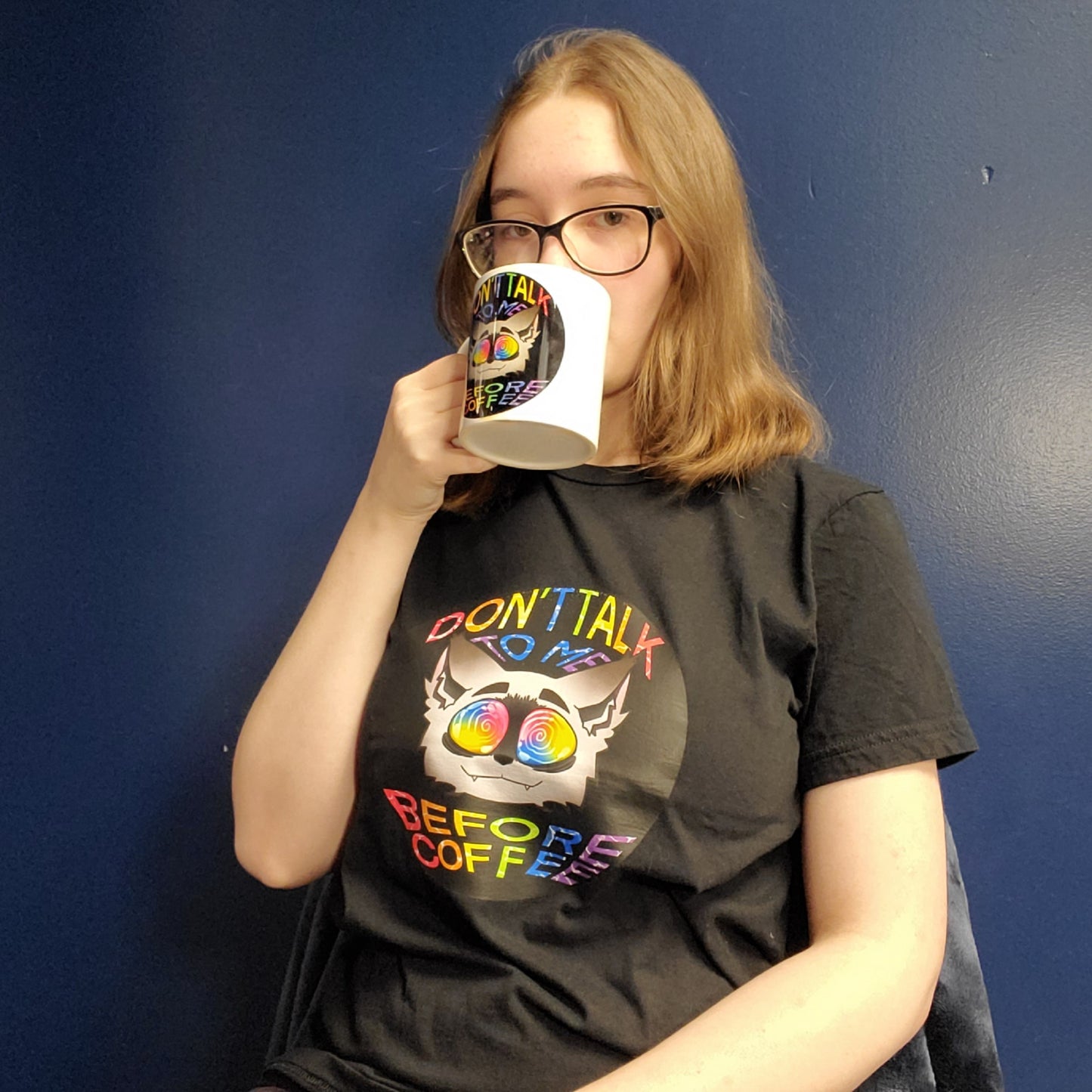 T-Shirt, Coffee Cat
